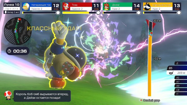 Гольф с торнадо, в котором надо сбивать соперников. Обзор Mario Golf: Super Rush