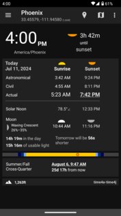 Suntimes 0.17.4. Скриншот 1