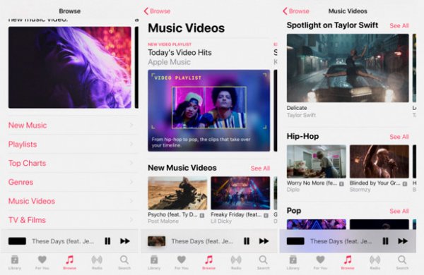 В Apple Music появится раздел для музыкальных видеороликов