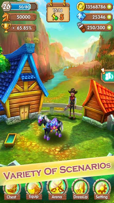 Pony Run 3D 1.2.1.9. Скриншот 1