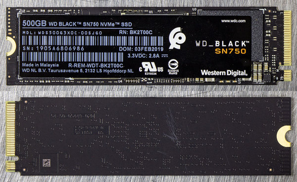 Обзор твердотельного накопителя WD Black SN750 500 Gb — Упаковка, внешний вид. 4