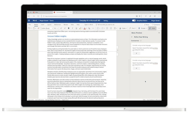 За проверку правописания в Word будет отвечать искусственный интеллект