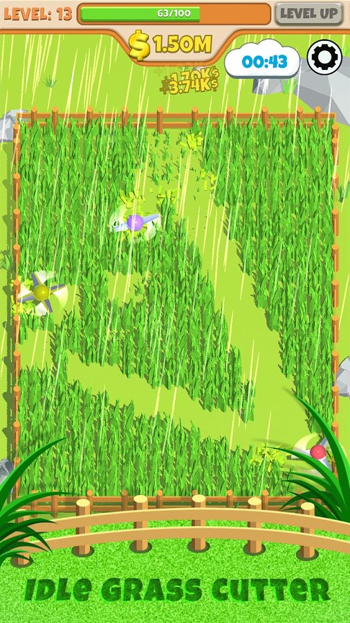 Idle Grass Cutter 1.0.8. Скриншот 1