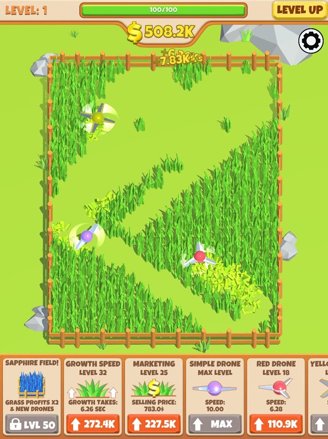 Idle Grass Cutter 1.0.8. Скриншот 8