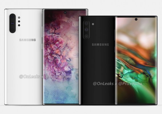 Рендеры Galaxy Note 10 Pro полностью раскрывают дизайн смартфона