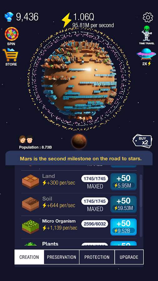 Idle World 7.6.6. Скриншот 1