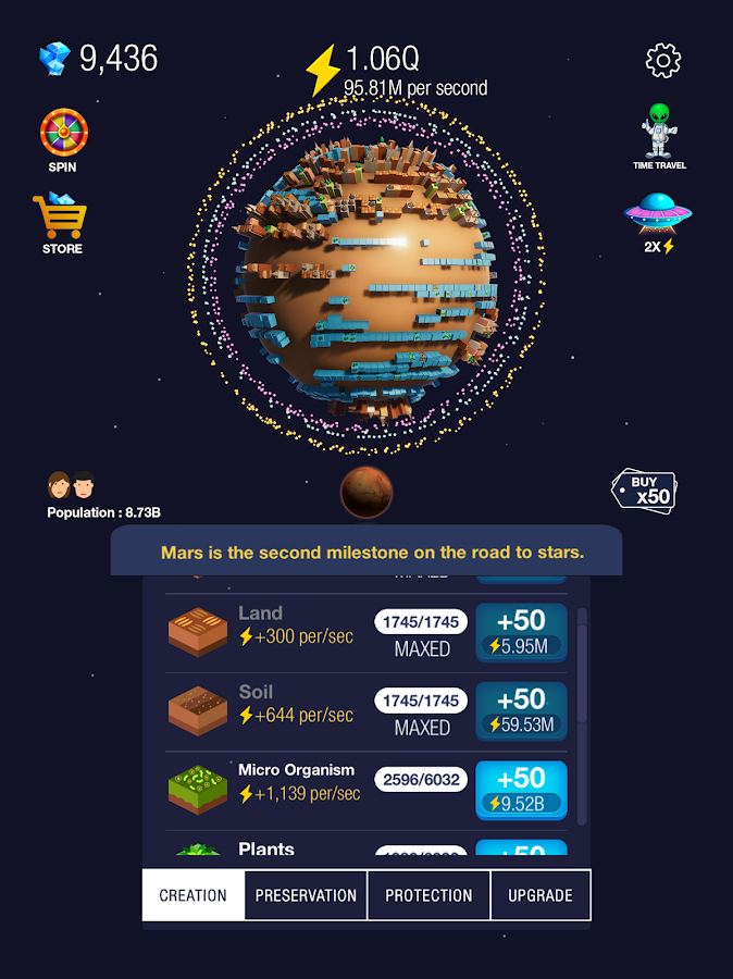 Idle World 7.6.6. Скриншот 6