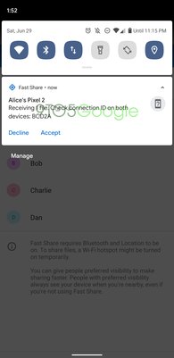 Google готовит аналог AirDrop для Android