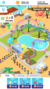 Idle Roller Coaster 3.1.6. Скриншот 2