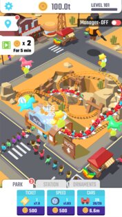Idle Roller Coaster 3.1.6. Скриншот 3