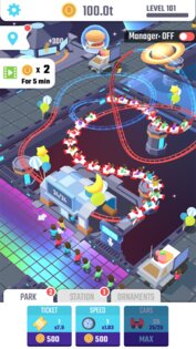 Idle Roller Coaster 3.1.6. Скриншот 4