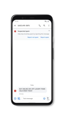 Google внедряет функцию защиты от SMS-спама на Android
