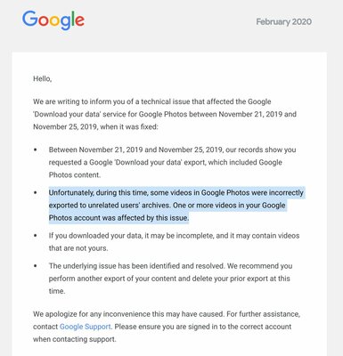 Google отправляла незнакомцам приватные видео из Google Photos