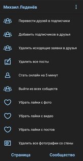 VK Clean 2 - очистка ВК 1.9. Скриншот 3