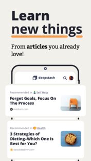 Deepstash – саморазвитие, мотивация и забота 21.1.1. Скриншот 1