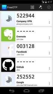 FreeOTP Authenticator 2.0.6. Скриншот 1