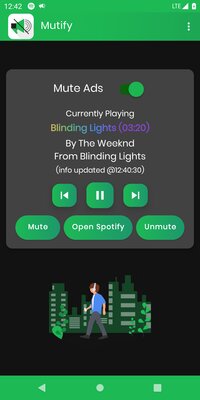 Бесплатная утилита Mutify пропускает рекламу в Spotify, автоматически убавляя звук
