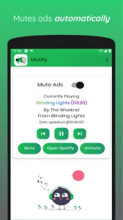 Mutify – блокировка рекламы в Spotify 2.6.2. Скриншот 1