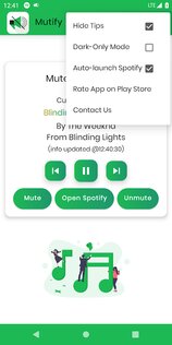 Mutify – блокировка рекламы в Spotify 2.6.2. Скриншот 6