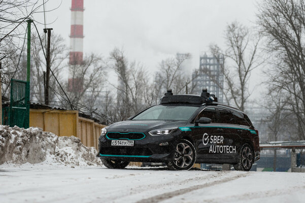 На улицах Москвы появились беспилотные автомобили Сбера
