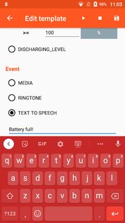 Battery Sound Notification 2.19. Скриншот 4