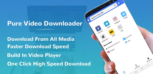 Pure Video Downloader 3.0.34. Скриншот 1