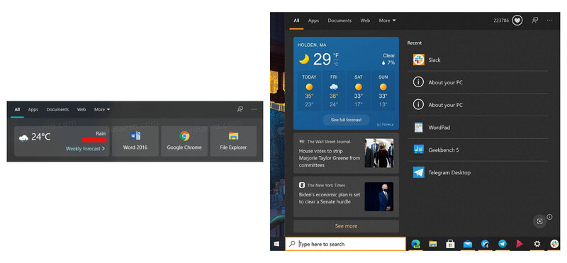 Эксперименты продолжаются: Microsoft нашла новое место для погоды в Windows 10
