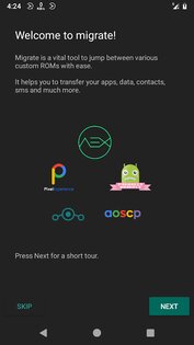 Migrate – перенос данных на новые прошивки 6.0.2-beta. Скриншот 1