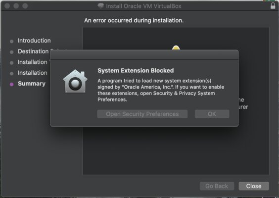 Как исправить ошибку Kernel driver not installed (rc=-1908) в VirtualBox на macOS