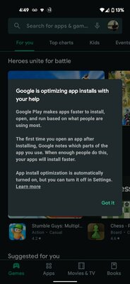 В Google Play появился инструмент, ускоряющий установку приложений