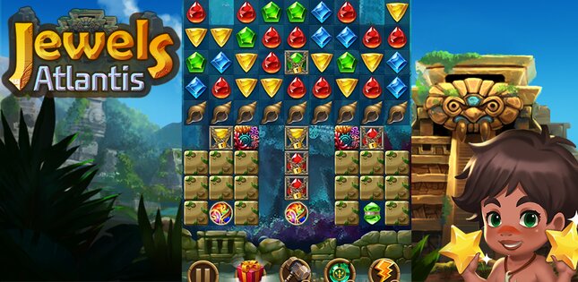 Jewels Atlantis – головоломки три в ряд 89.0. Скриншот 8