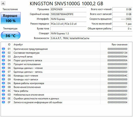 Обзор M.2 SSD Kingston NV1 1000G