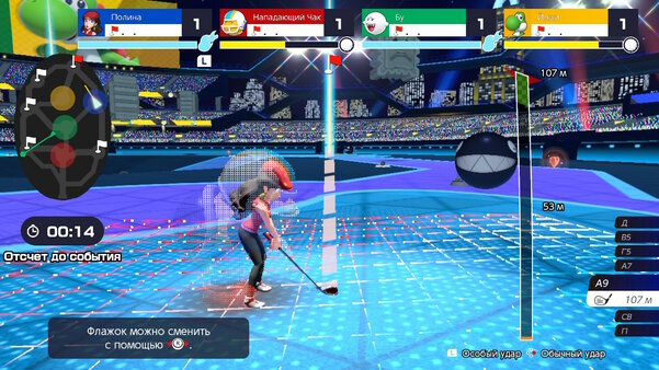 Гольф с торнадо, в котором надо сбивать соперников. Обзор Mario Golf: Super Rush