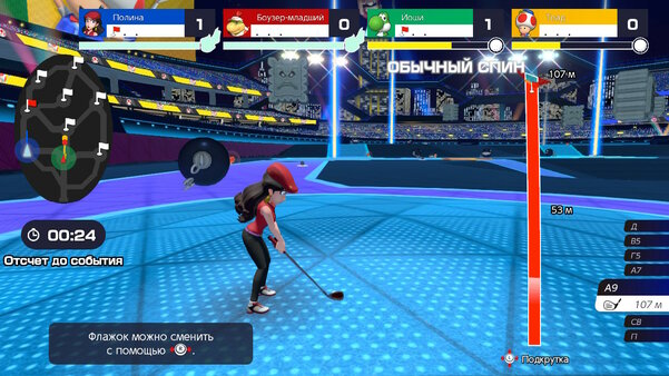 Гольф с торнадо, в котором надо сбивать соперников. Обзор Mario Golf: Super Rush