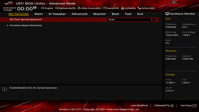 Обзор ASUS ROG STRIX B550-XE GAMING WIFI: идеальная плата для мощного конфига под разгон — UEFI-оболочка BIOS. 2
