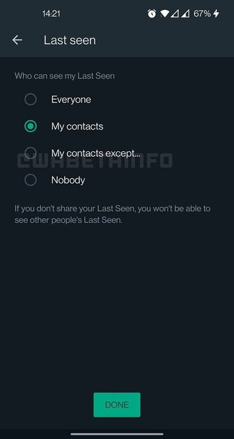 Бета-версия WhatsApp* позволяет скрывать свою активность для определённых контактов