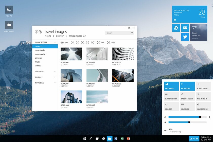Показана Windows 11 в дизайне Windows 8. Очень странно, но красиво