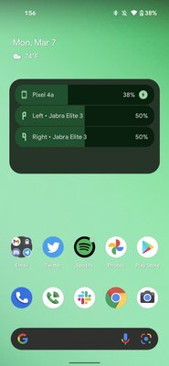Новый виджет Google для Android показывает заряд Bluetooth-наушников