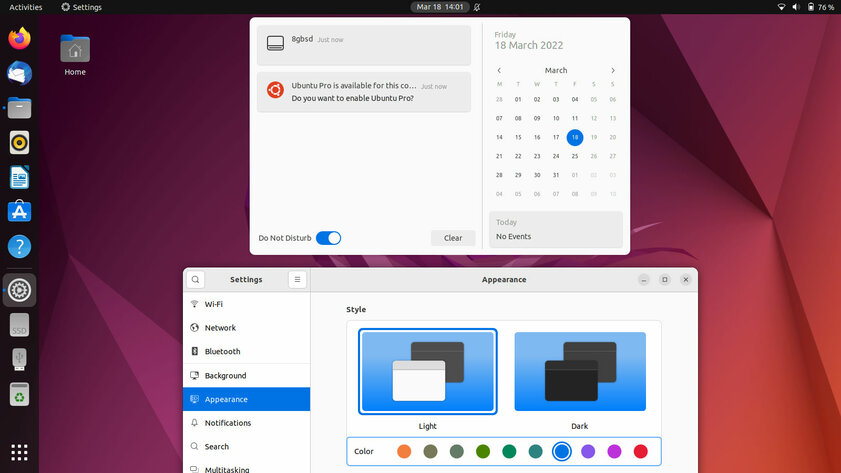 В Ubuntu 22.04 интегрировали новый логотип и добавили выбор акцентного цвета