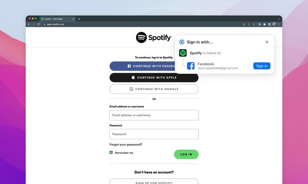 1Password теперь запоминает данные входа с помощью сторонних учётных записей