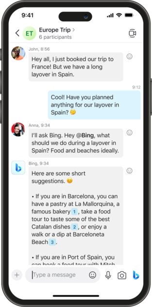 Microsoft добавила ИИ в Skype: бот Bing теперь в чатах с друзьями и родственниками