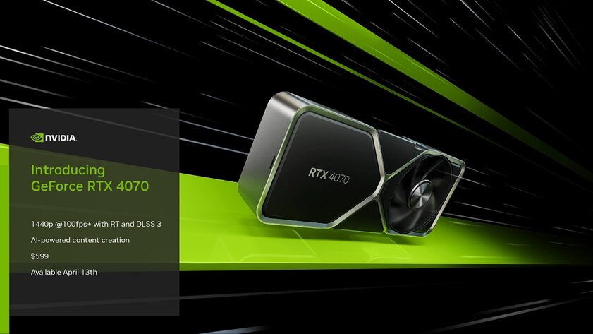 12 ГБ видеопамяти и 100 FPS при 1440р: NVIDIA официально представила RTX 4070
