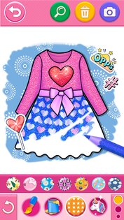 Glitter Dress Coloring 7.1. Скриншот 1