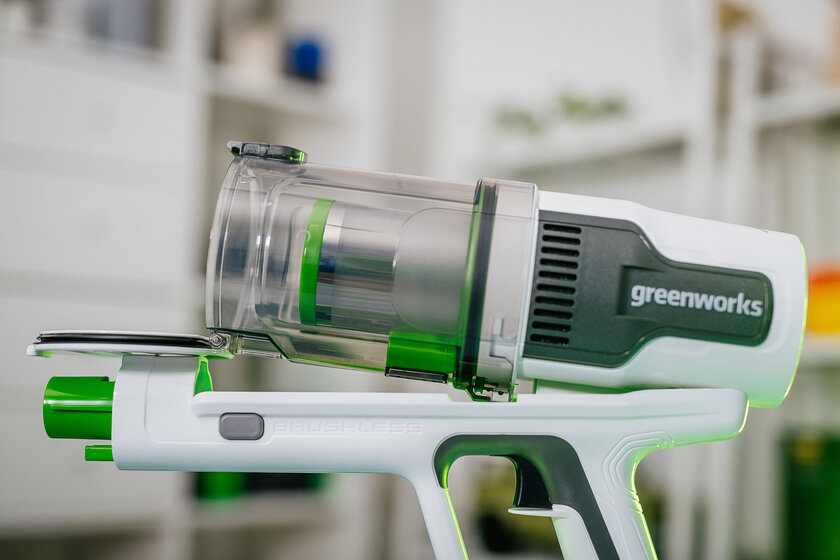 Обзор Greenworks 24В G24SVK4D: вертикальный пылесос на все случаи жизни — Дизайн корпуса. 10