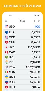 Centi – конвертер валют 8.0.0. Скриншот 7