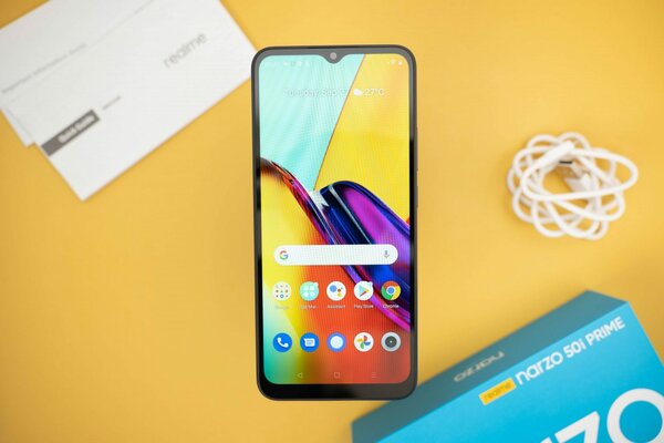 Выбираем смартфон до 10 000 рублей на 2024 год: есть хорошие варианты — 5. Realme Narzo 50i Prime (4/64 ГБ). 2