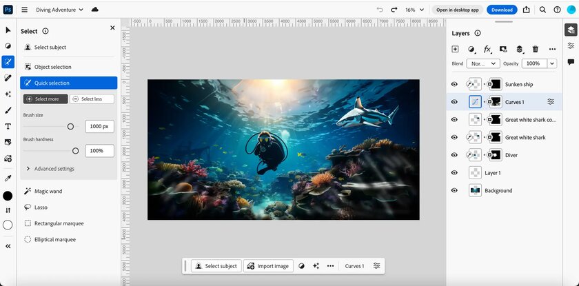 Adobe запустила веб-версию Photoshop с инструментами на базе ИИ