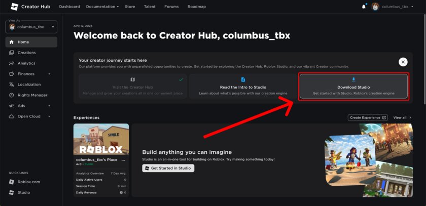Как создать игру в Roblox