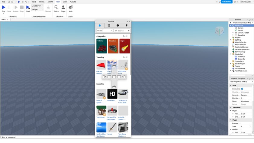 Как создать игру в Roblox — Обзор интерфейса. 13