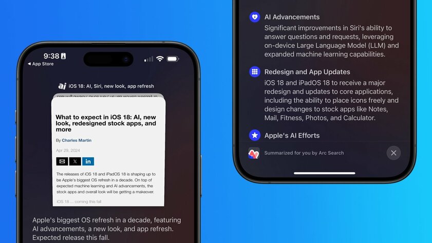 СМИ: в iOS 18 Apple прокачает Safari ИИ-функциями для лучшего поиска контента